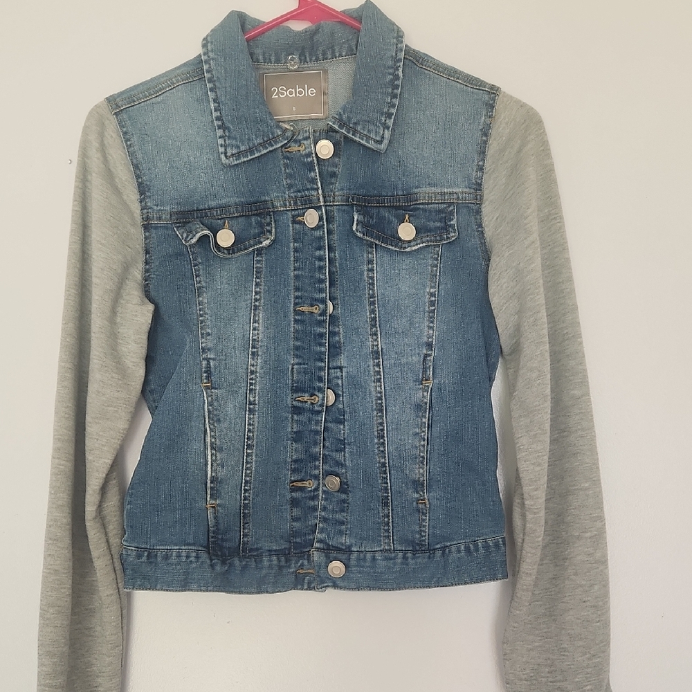 Blue and Gray Hybrid Jean Jacket